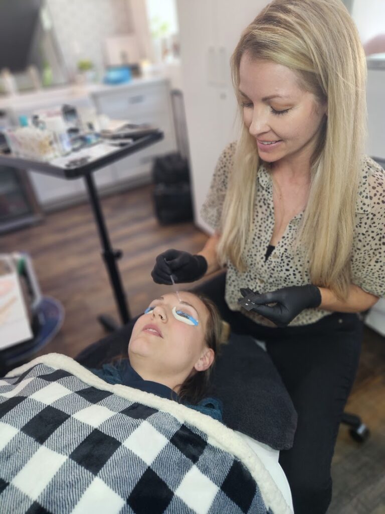 Our Licensed Esthetician, Nicole, offers lash and brow services as well as facials!