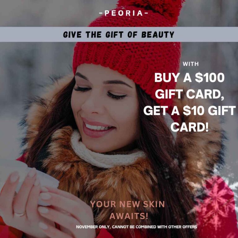 Giftcards are on sale at NEw You HEalth in PEoria IL. Give the gift of beauty! Buy a $100 Gift card and you will receive another $10 gift card to spend on yourself or someone else!