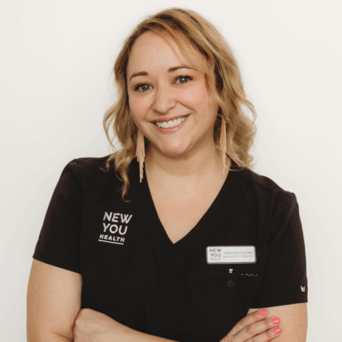 Deborah is the founder and Chief Wellness Officer at New You Health, where she blends clinical excellence with a deep passion for helping others feel their absolute best. As an advanced nurse practitioner, she offers a wide range of aesthetic and wellness services—including injectables, microneedling, hormone support, and weight loss guidance. Her patient-first philosophy and warm approach make her a trusted provider for clients seeking both results and a deeper sense of confidence. Whether you’re here for Botox or a full-body wellness plan, Deb is dedicated to helping you look and feel empowered.