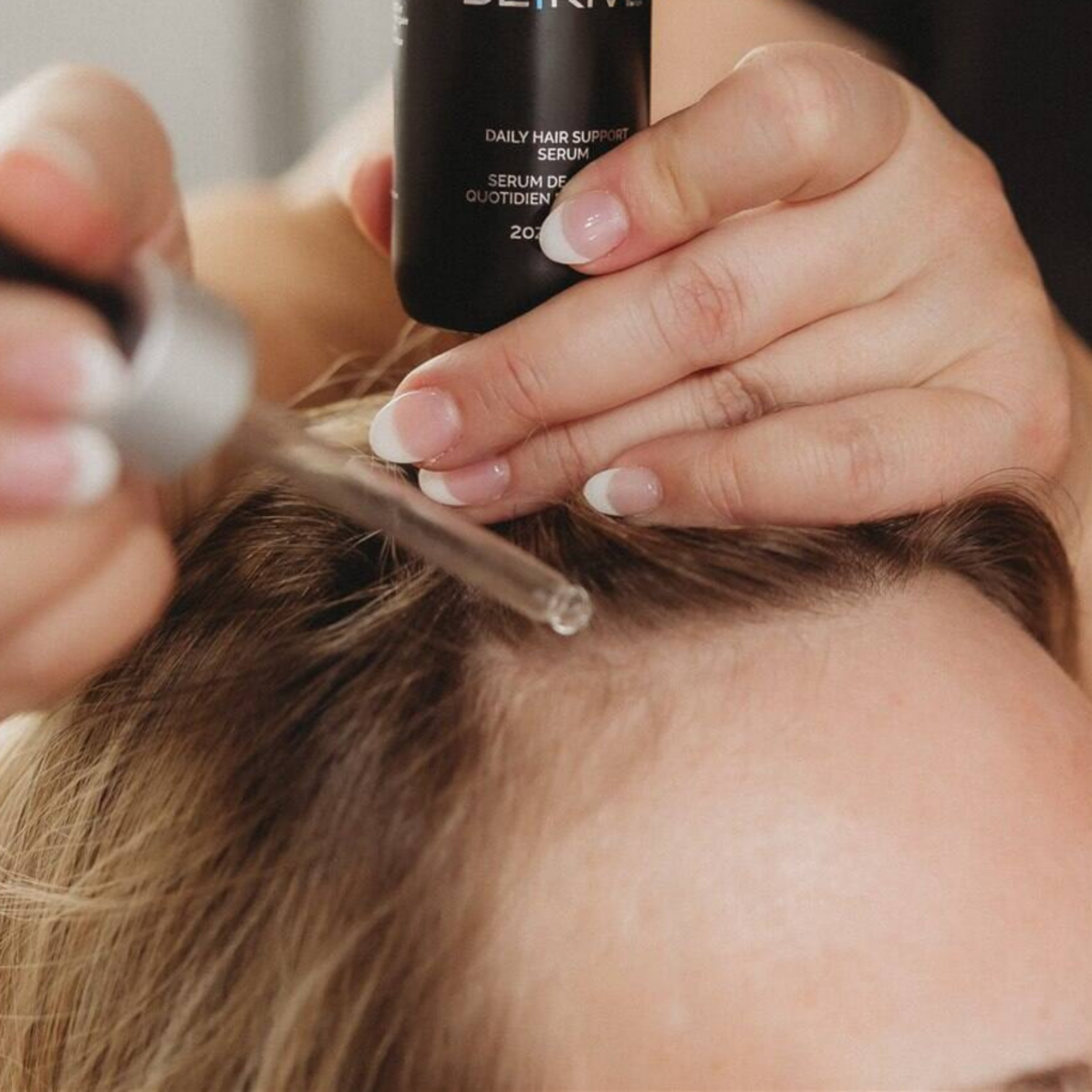 Hair restoration services at New You Health with PRP therapy, exosomes, and Nutrafol for hair growth and thinning