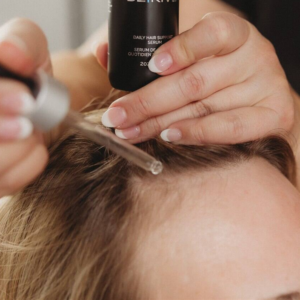 Hair restoration services at New You Health with PRP therapy, exosomes, and Nutrafol for hair growth and thinning