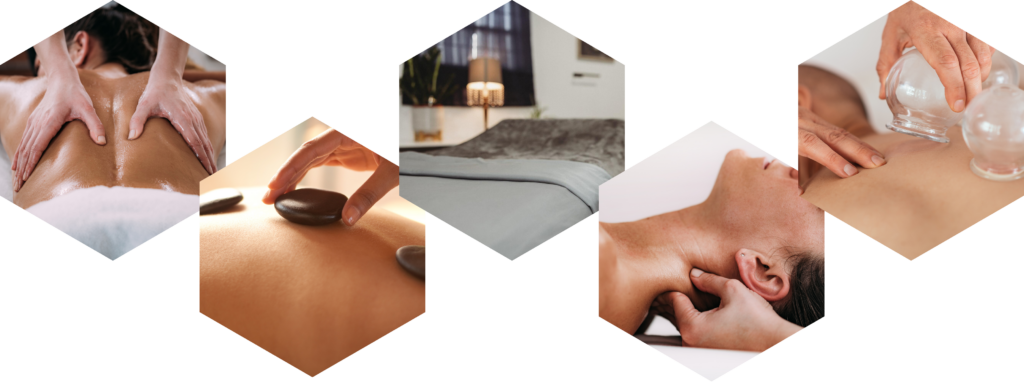 Massage therapy treatment room at New You Health featuring a calming spa environment designed for therapeutic and relaxation massage. Professional licensed massage therapist providing deep tissue massage, Swedish massage, pain relief therapy, muscle recovery treatment, stress reduction massage, and wellness bodywork services in Peoria, Illinois. Comfortable massage table, warm lighting, and spa setting ideal for relaxation, chronic pain relief, tension release, and holistic wellness care at a medical spa in Peoria IL.